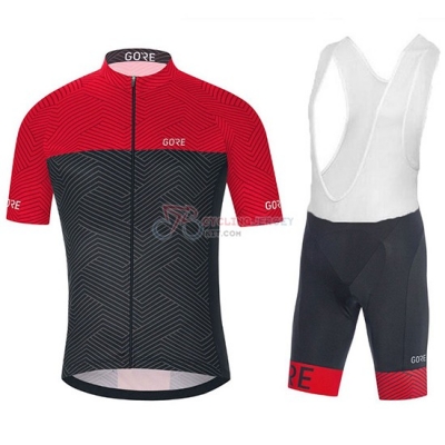 2018 Gore C3 Optiline Cycling Jersey Kit Short Sleeve Red and Black