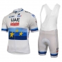 2018 UCI World Champion Leader Uae Cycling Jersey Kit Short Sleeve Lite White