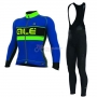 ALE Bering Long Sleeve Cycling Jersey and Bib Pant Kit 2017 blue and green
