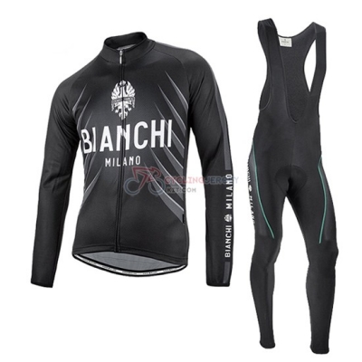 Bianchi Cycling Jersey Kit Long Sleeve 2016 Black And White