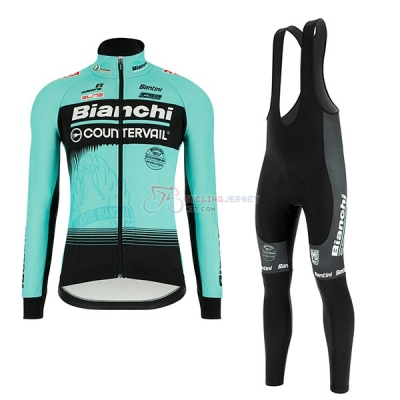 Bianchi Cycling Jersey Kit Long Sleeve 2018 Bluee