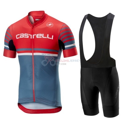 Castelli Free AR 4.1 Cycling Jersey Kit Short Sleeve 2019 Red Gray