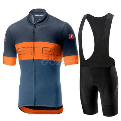 Castelli Prologo 6 Cycling Jersey Kit Short Sleeve 2019 Gray Orange