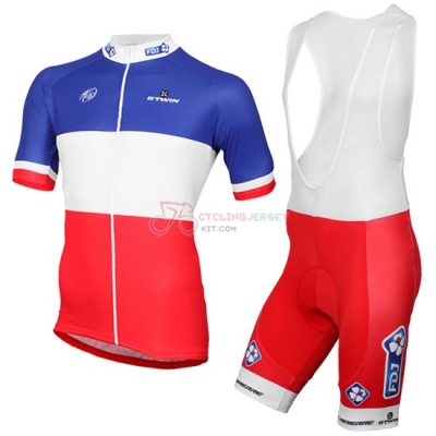 FDJ Cycling Jersey Kit Short Sleeve 2017 White And Red