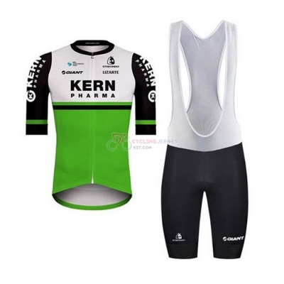Kern Pharma Cycling Jersey Kit Short Sleeve 2020 White Green Black