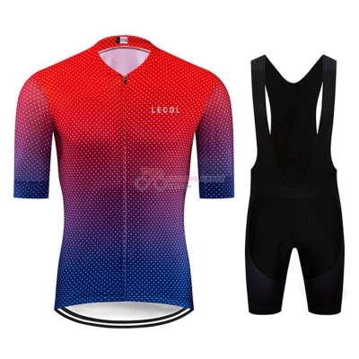 Le Col Cycling Jersey Kit Short Sleeve 2020 Red Blue