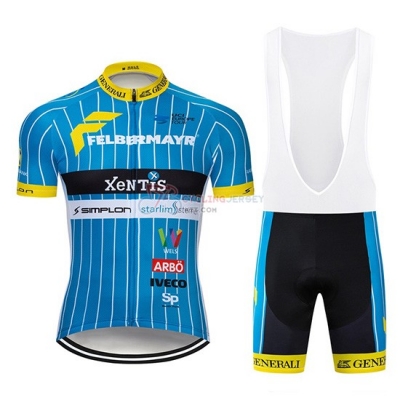 XeNTiS Cycling Jersey Kit Short Sleeve 2019 Blue White