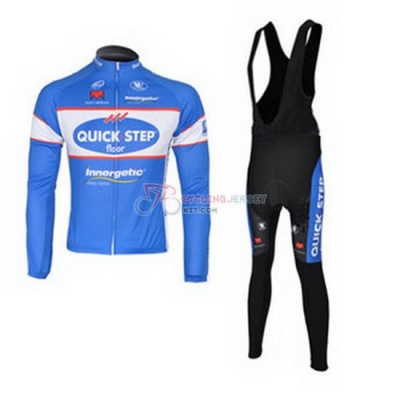Quick Step Cycling Jersey Kit Long Sleeve 2010 Sky Blue