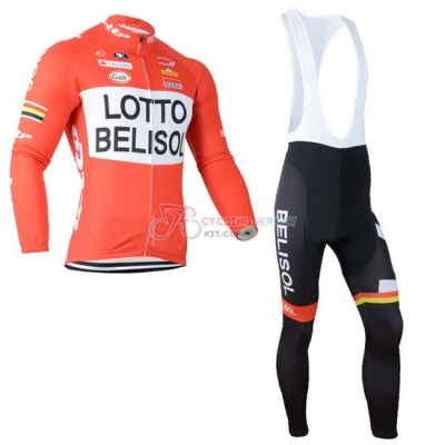 Lotto Cycling Jersey Kit Long Sleeve 2014 Orange