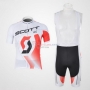 Scott Cycling Jersey Kit Short Sleeve 2012 White And Red