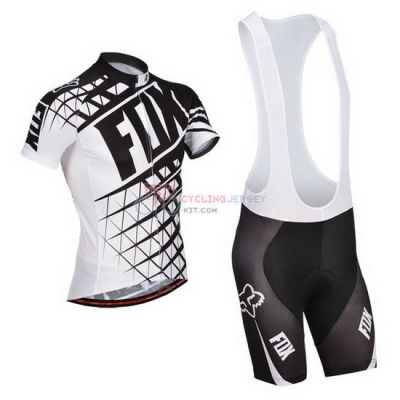 Fox Cycling Jersey Kit Short Sleeve 2014 White And Black