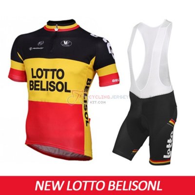 Lotto Cycling Jersey Kit Short Sleeve 2015 Red And Yellow