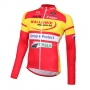 2016 Team Wallonie Bruxelles Manica yellow red Long Sleeve Cycling Jersey And Bib Pants Kit