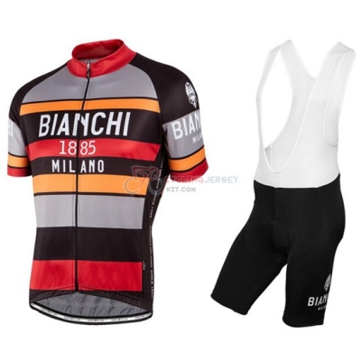 Bianchi Cycling Jersey Kit Short Sleeve 2016 Red And Orange