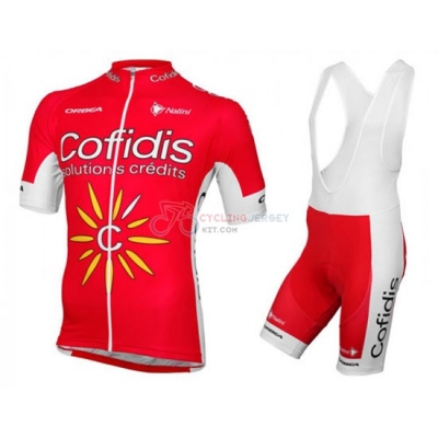 Cofidis Cycling Jersey Kit Short Sleeve 2016 Red And White