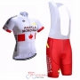 2017 Ag2rla Mondiale Cycling Jersey Kit Short Sleeve white