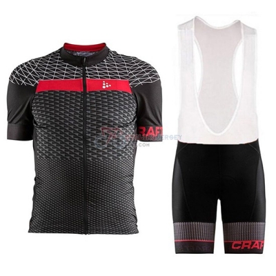 2018 Craft Route Cycling Jersey Kit Short Sleeve Black and Red