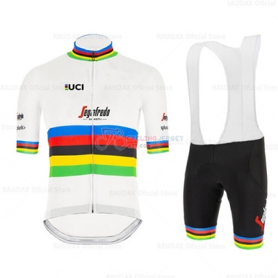 UCI Mondo Campione Segafredo Zanetti Cycling Jersey Kit Short Sleeve 2020
