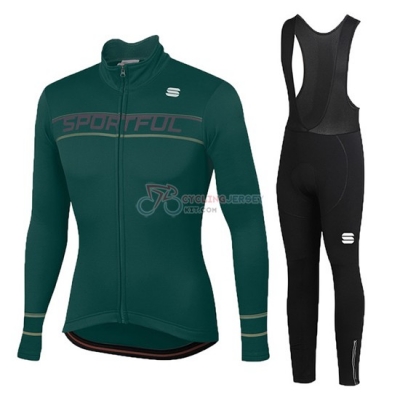 Women Sportful Cycling Jersey Kit Long Sleeve 2020 Green
