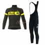 ALE Long Sleeve Cycling Jersey and Bib Pant Kit 2017 black and yellow