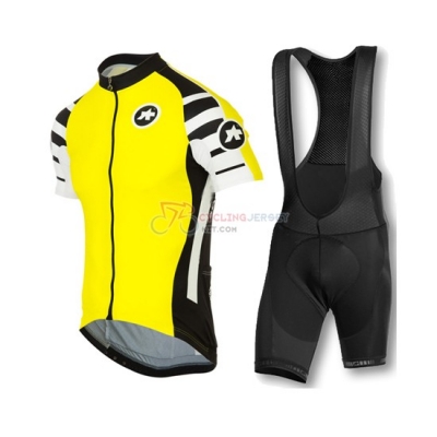 Assos Cycling Jersey Kit Short Sleeve 2016 Black And Yellow