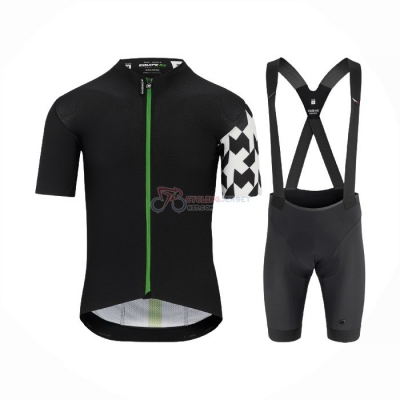 Assos Cycling Jersey Kit Short Sleeve 2021 Black White Green