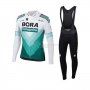 Bora-hansgrone Cycling Jersey Kit Long Sleeve 2020 Green White
