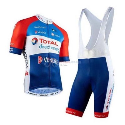 Direct Energie Cycling Jersey Kit Short Sleeve 2020 Red Blue White