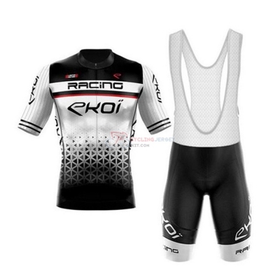 EKOI Cycling Jersey Kit Short Sleeve 2020 White Black