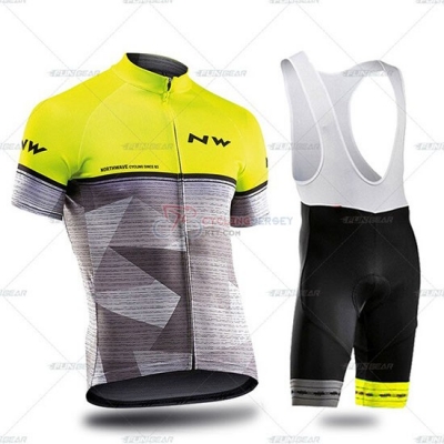 Northwave Cycling Jersey Kit Short Sleeve 2019 Gray Yellow