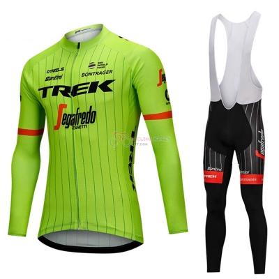 Trek Segafredo Cycling Jersey Kit Long Sleeve Green