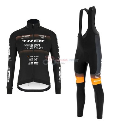 Trek Selle San Cycling Jersey Kit Long Sleeve 2018 Marco Black