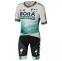UCI Mondo Campione Bora Cycling Jersey Kit Short Sleeve 2020 White Green