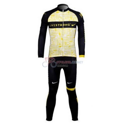 Livestrong Cycling Jersey Kit Long Sleeve 2012 Yellow And Black