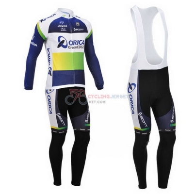 Greenedge Cycling Jersey Kit Long Sleeve 2013 Blue And White