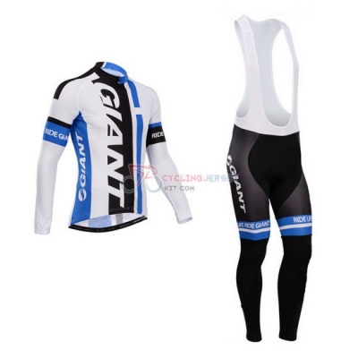 Giant Cycling Jersey Kit Long Sleeve 2014 White And Blue