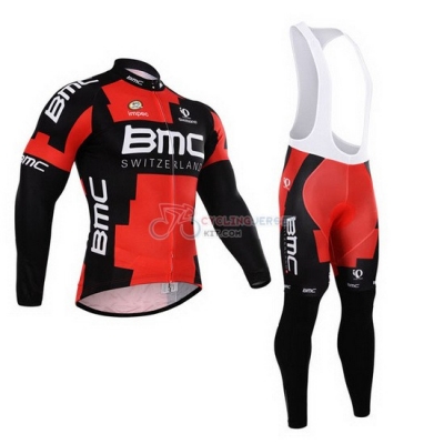 BMC Cycling Jersey Kit Long Sleeve 2015 Black And Orange