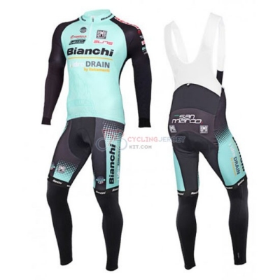 Bianchi Cycling Jersey Kit Long Sleeve 2016 Black And Green