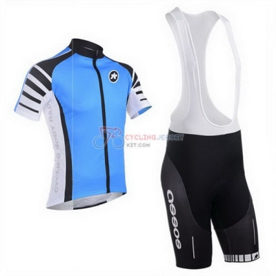Assos Cycling Jersey Kit Short Sleeve 2013 Sky Blue And Black