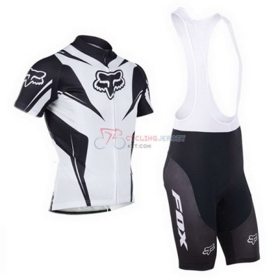 Fox Cycling Jersey Kit Short Sleeve 2013 White And Black