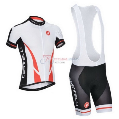 Castelli Cycling Jersey Kit Short Sleeve 2014 Orange And White