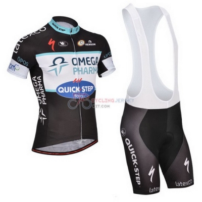 Quick Step Cycling Jersey Kit Short Sleeve 2014 Black And White