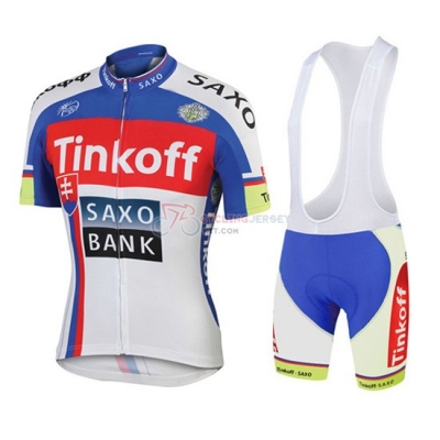 Saxo Bank Cycling Jersey Kit Short Sleeve 2015 Red And White