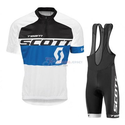 Scott Cycling Jersey Kit Short Sleeve 2016 White And Blue