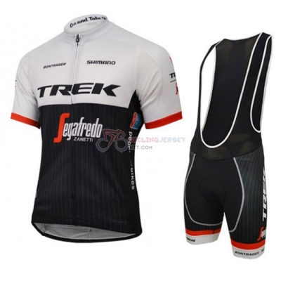 Trek Cycling Jersey Kit Short Sleeve 2016 White And Black
