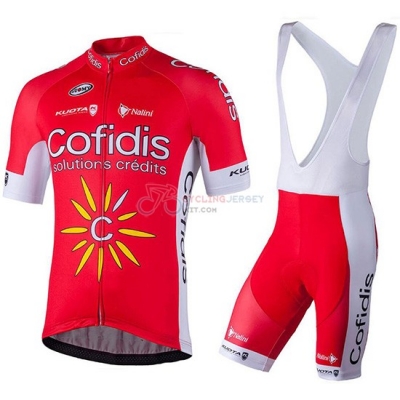 2018 Confidis Cycling Jersey Kit Short Sleeve Red