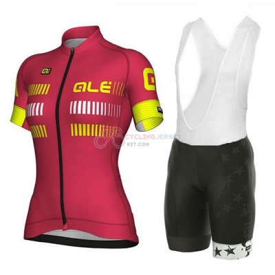 2018 Women Ale Cycling Jersey Kit Short Sleeve Red