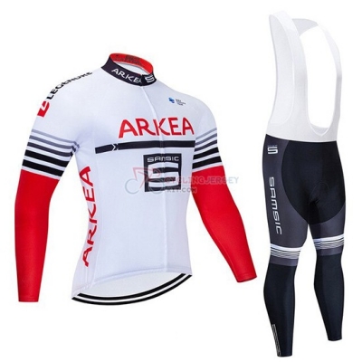 Arkea Samsic Cycling Jersey Kit Short Sleeve 2020 White Red