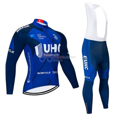 UHC Cycling Jersey Kit Long Sleeve 2020 Spento Blue