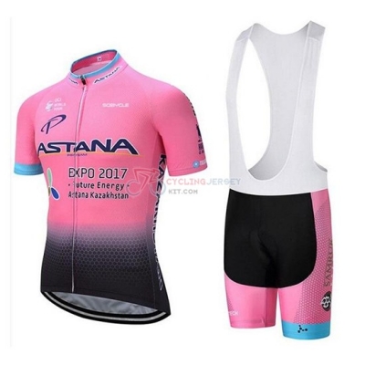 Astana Cycling Jersey Kit Short Sleeve 2018 Light Pink